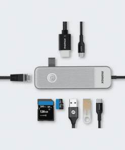 Hub Type C 8 cổng Momax DH18 hỗ trợ HDMI 4K@60Hz 9 hub type c 8 cong momax one link dh18