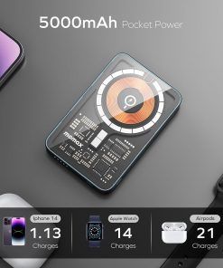 Sac Du Phong Mini 5000mah Trong Suot Momax Ip108