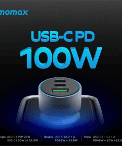 Tẩu sạc ô tô 3 cổng 2C1A Momax UC17 100W 12 Tau Sac O To 3 Cong 2c1a Momax Move Uc17 100w 2