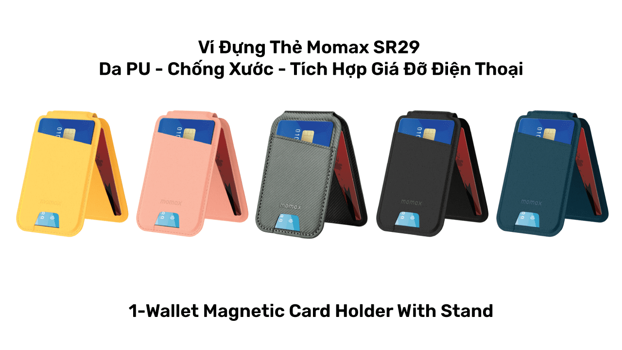 Ví Đựng Thẻ Momax SR29 da Pu chống xước