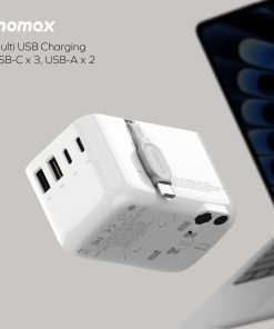 Bộ sạc đa năng 4 cổng 35W tích hợp cáp Type C Momax UA21 17 Bo Sac Du Lich 4 Cong 35w Tich Hop Cap Type C Momax Ua21 3