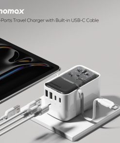 Bộ sạc đa năng 4 cổng 35W tích hợp cáp Type C Momax UA21 20 Bo Sac Du Lich 4 Cong 35w Tich Hop Cap Type C Momax Ua21 9