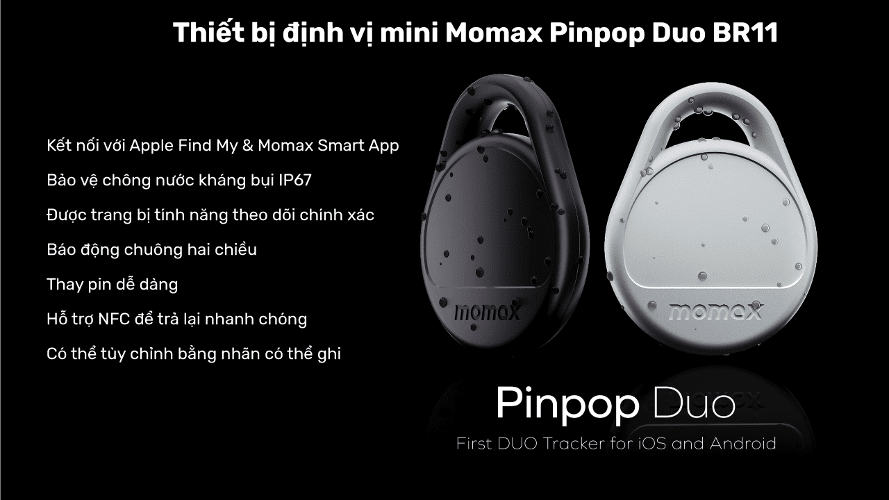 Thiết bị định vị mini Momax Pinpop Duo BR11